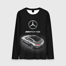 Мужской лонгслив 3D с принтом Mercedes V8 Biturbo AMG в Тюмени, 100% полиэстер | длинные рукава, круглый вырез горловины, полуприлегающий силуэт | Тематика изображения на принте: amg | cool | design | mercedes | mercedes benz | motorsport | power | prestige | race | silver | sport car | status | автоспорт | гонка | дизайн | круто | мерседес | мощь | престиж | серебряный | спорткар | статус