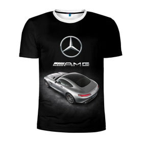 Мужская футболка 3D спортивная с принтом Mercedes V8 Biturbo AMG в Тюмени, 100% полиэстер с улучшенными характеристиками | приталенный силуэт, круглая горловина, широкие плечи, сужается к линии бедра | amg | cool | design | mercedes | mercedes benz | motorsport | power | prestige | race | silver | sport car | status | автоспорт | гонка | дизайн | круто | мерседес | мощь | престиж | серебряный | спорткар | статус