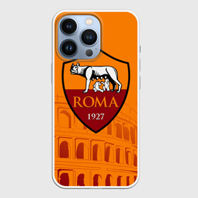 Чехол для iPhone 13 Pro с принтом Рома в Тюмени,  |  | Тематика изображения на принте: as roma | giallorossi | lupi | roma | romanista | волки | жёлто красные | италия | рома | серия а | форма | футбол | футболист | футбольная | футбольный клуб