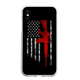 Чехол для iPhone XS Max матовый с принтом American Patriot в Тюмени, Силикон | Область печати: задняя сторона чехла, без боковых панелей | Тематика изображения на принте: america | canada | city | donald | fortnite | la | lil | los angeles | moskow | msc | new york | ny | peep | pubg | russia | supreme | trasher | trupm | usa | америка | канада | лос анджелес | нью йорк