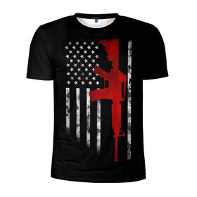 Мужская футболка 3D спортивная с принтом American Patriot в Тюмени, 100% полиэстер с улучшенными характеристиками | приталенный силуэт, круглая горловина, широкие плечи, сужается к линии бедра | america | canada | city | donald | fortnite | la | lil | los angeles | moskow | msc | new york | ny | peep | pubg | russia | supreme | trasher | trupm | usa | америка | канада | лос анджелес | нью йорк