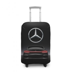 Чехол для чемодана 3D с принтом Mercedes-Benz в Тюмени, 86% полиэфир, 14% спандекс | двустороннее нанесение принта, прорези для ручек и колес | 