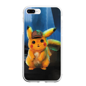 Чехол для iPhone 7Plus/8 Plus матовый с принтом Detective Pikachu в Тюмени, Силикон | Область печати: задняя сторона чехла, без боковых панелей | detective pikachu | pikachu | pokemon | детектив пикачу | пика | покемон