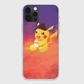 Чехол для iPhone 12 Pro Max с принтом Счастливый Детектив Пикачу в Тюмени, Силикон |  | detective pikachu | pikachu | pokemon | детектив пикачу | пика | покемон