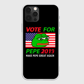 Чехол для iPhone 12 Pro с принтом Vote for pepe в Тюмени, силикон | область печати: задняя сторона чехла, без боковых панелей | bad | dab | frog | good | kek | make pepe great again | pepe | sad | sad frog | vote for pepe | кек | лягушка | мем | мемы | пепе | со смыслом | фрог