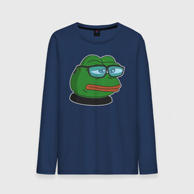 Мужской лонгслив хлопок с принтом Pepe в Тюмени, 100% хлопок |  | bad | dab | frog | good | kek | make pepe great again | pepe | sad | sad frog | vote for pepe | кек | лягушка | мем | мемы | пепе | со смыслом | фрог