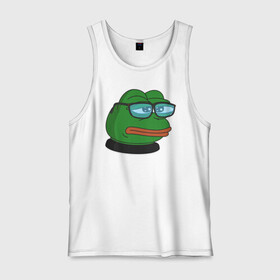 Мужская майка хлопок с принтом Pepe в Тюмени, 100% хлопок |  | bad | dab | frog | good | kek | make pepe great again | pepe | sad | sad frog | vote for pepe | кек | лягушка | мем | мемы | пепе | со смыслом | фрог