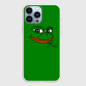Чехол для iPhone 13 Pro Max с принтом Pepe в Тюмени,  |  | Тематика изображения на принте: bad | dab | frog | good | kek | make pepe great again | pepe | sad | sad frog | vote for pepe | кек | лягушка | мем | мемы | пепе | со смыслом | фрог