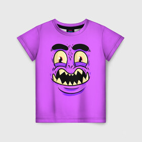 Детская футболка 3D с принтом Монстр в Тюмени, 100% гипоаллергенный полиэфир | прямой крой, круглый вырез горловины, длина до линии бедер, чуть спущенное плечо, ткань немного тянется | halloween | монстр | монстры | ужасы | хеллоуин | хэллоуин