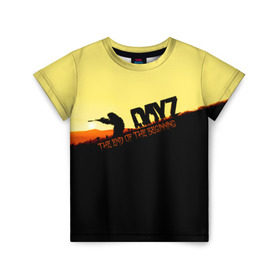 Детская футболка 3D с принтом DAYZ в Тюмени, 100% гипоаллергенный полиэфир | прямой крой, круглый вырез горловины, длина до линии бедер, чуть спущенное плечо, ткань немного тянется | arma 2. | dayz | dayz 2 | dayz standalone | игра dayz