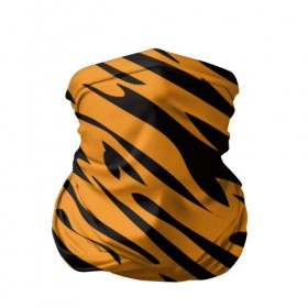 Бандана-труба 3D с принтом Тигр в Тюмени, 100% полиэстер, ткань с особыми свойствами — Activecool | плотность 150‒180 г/м2; хорошо тянется, но сохраняет форму | Тематика изображения на принте: животное | зверь | кардашьян | ким | кот | лев | оранжевый | полосы | рыжий | тигр | черный