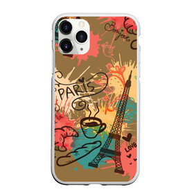 Чехол для iPhone 11 Pro Max матовый с принтом Париж в Тюмени, Силикон |  | Тематика изображения на принте: love | башня | булочка | кофе | круассан | любовь | отпуск | париж | путешествия | франция | хлеб | эйфелева