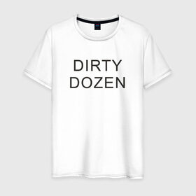 Мужская футболка хлопок с принтом DIRTY DOZEN (The Prodigy) в Тюмени, 100% хлопок | прямой крой, круглый вырез горловины, длина до линии бедер, слегка спущенное плечо. | dirty dozen | keith flint | the prodigy | кинт флинт | клубная музыка | продиджи