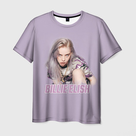 Мужская футболка 3D с принтом Billie Eilish в Тюмени, 100% полиэфир | прямой крой, круглый вырез горловины, длина до линии бедер | bilie | billi | billie | eilish | eillish | elish | ellish | eyes | ocean | pop music | айлиш | алиш | били | билли | музыка | певица | поп | эйлиш | элиш