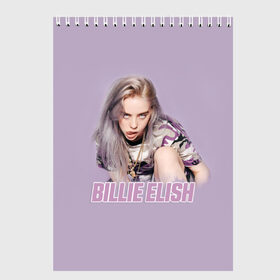 Скетчбук с принтом Billie Eilish в Тюмени, 100% бумага
 | 48 листов, плотность листов — 100 г/м2, плотность картонной обложки — 250 г/м2. Листы скреплены сверху удобной пружинной спиралью | bilie | billi | billie | eilish | eillish | elish | ellish | eyes | ocean | pop music | айлиш | алиш | били | билли | музыка | певица | поп | эйлиш | элиш