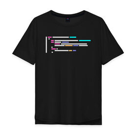 Мужская футболка хлопок Oversize с принтом Подсветка синтаксиса кода в Тюмени, 100% хлопок | свободный крой, круглый ворот, “спинка” длиннее передней части | 1с | c | highlighter | java | javascript | php | programmer | sql | syntax | код | компьютер | программа | с++ | сисадмин