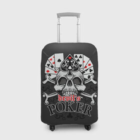 Чехол для чемодана 3D с принтом Poker в Тюмени, 86% полиэфир, 14% спандекс | двустороннее нанесение принта, прорези для ручек и колес | po | буны | веер | винтаж | графика | дизайн | игра | игральные | иллюстрация | казино | картинка | карты | кости | крести | масть | мода | надпись | орнамент | пики | покер | рисунок | сердце | символ | стиль