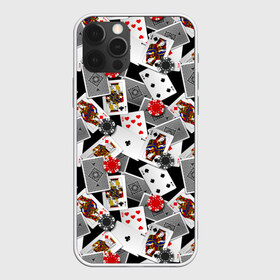 Чехол для iPhone 12 Pro Max с принтом Игральные карты в Тюмени, Силикон |  | Тематика изображения на принте: буны | вольты | графика | дамы | десятки | игра | игральные | иллюстрация | казино | картинка | карты | коллаж | короли | красные | крести | масть | мода | орнамент | пики | покер | разбросаны | рисунок