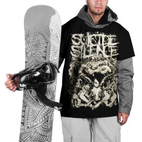 Накидка на куртку 3D с принтом Suicide Silence в Тюмени, 100% полиэстер |  | Тематика изображения на принте: metal | suicide silence | грув метал | группы | дэткор | метал | музыка | ню метал | рок