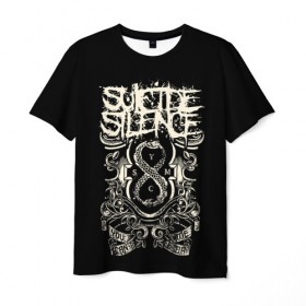 Мужская футболка 3D с принтом Suicide Silence в Тюмени, 100% полиэфир | прямой крой, круглый вырез горловины, длина до линии бедер | metal | suicide silence | грув метал | группы | дэткор | метал | музыка | ню метал | рок