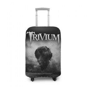 Чехол для чемодана 3D с принтом Trivium в Тюмени, 86% полиэфир, 14% спандекс | двустороннее нанесение принта, прорези для ручек и колес | trivium | грув метал | группы | метал | музыка | рок | тривиум | трэш метал | хеви метал