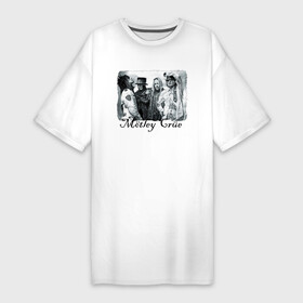 Платье-футболка хлопок с принтом Motley Crue в Тюмени,  |  | 1981 год | dark | hard rock | los angeles | motley crue | винс нил | вокал | глэм металл | глэм рок | лос анджелес | мик марс | музыка | никки сикс | пение | рок | рок группа | томми ли | трэш | улет | хард рок