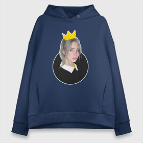 Женское худи Oversize хлопок с принтом Billie Eilish в Тюмени, френч-терри — 70% хлопок, 30% полиэстер. Мягкий теплый начес внутри —100% хлопок | боковые карманы, эластичные манжеты и нижняя кромка, капюшон на магнитной кнопке | ailish | billi | billie eilish | bury a friend | copycat | crown | dont smile at me | lovely | music | my boy | party favor | pop | били | билли айлиш | музыка | певица | поп | эйлиш