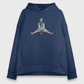 Женское худи Oversize хлопок с принтом Billie Eilish в Тюмени, френч-терри — 70% хлопок, 30% полиэстер. Мягкий теплый начес внутри —100% хлопок | боковые карманы, эластичные манжеты и нижняя кромка, капюшон на магнитной кнопке | ailish | billi | billie eilish | bury a friend | copycat | crown | dont smile at me | lovely | music | my boy | party favor | pop | били | билли айлиш | музыка | певица | поп | эйлиш