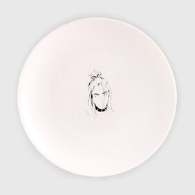 Тарелка 3D с принтом Billie Eilish в Тюмени, фарфор | диаметр - 210 мм
диаметр для нанесения принта - 120 мм | music | pop | айлиш | билли | музыка