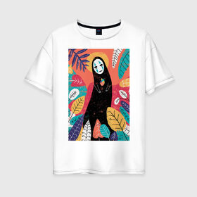 Женская футболка хлопок Oversize с принтом Унесенные призраками в Тюмени, 100% хлопок | свободный крой, круглый ворот, спущенный рукав, длина до линии бедер
 | аниме | унесенные призраками