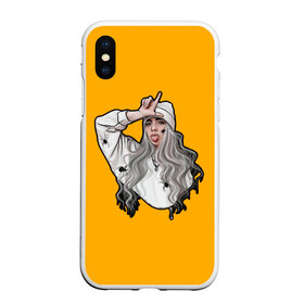 Чехол для iPhone XS Max матовый с принтом Billie Eilish в Тюмени, Силикон | Область печати: задняя сторона чехла, без боковых панелей | ailish | billi | billie eilish | bury a friend | copycat | crown | dont smile at me | lovely | music | my boy | party favor | pop | били | билли айлиш | музыка | певица | поп | эйлиш