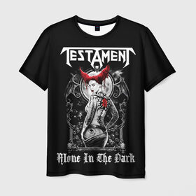 Мужская футболка 3D с принтом Testament в Тюмени, 100% полиэфир | прямой крой, круглый вырез горловины, длина до линии бедер | Тематика изображения на принте: heavy metal | metal | testament | группы | дэт метал | метал | музыка | рок | трэш метал | хеви метал
