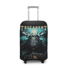 Чехол для чемодана 3D с принтом Testament в Тюмени, 86% полиэфир, 14% спандекс | двустороннее нанесение принта, прорези для ручек и колес | heavy metal | metal | testament | группы | дэт метал | метал | музыка | рок | трэш метал | хеви метал