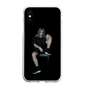 Чехол для iPhone XS Max матовый с принтом Billie Eilish в Тюмени, Силикон | Область печати: задняя сторона чехла, без боковых панелей | ailish | billi | billie eilish | bury a friend | copycat | crown | dont smile at me | lovely | music | my boy | party favor | pop | били | билли айлиш | музыка | певица | поп | эйлиш