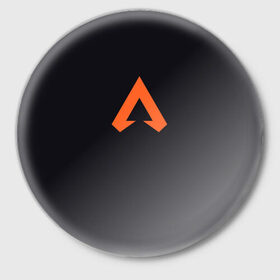 Значок с принтом apex legends в Тюмени,  металл | круглая форма, металлическая застежка в виде булавки | apex legends | games | logo | логотип | онлайн игра