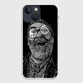 Чехол для iPhone 13 mini с принтом Старый хипстер в Тюмени,  |  | beard | curve | hat | hipster | man | mou | mustache | old | open | round | sports | бешеный | борода | взгляд | графика | дикий | иллюстрация | картинка | кривой | круглые | мода | мужчина | открытый | очки | рисунок | рот | спортивная