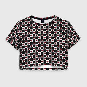 Женская футболка Cropp-top с принтом Френдзона в Тюмени, 100% полиэстер | круглая горловина, длина футболки до линии талии, рукава с отворотами | бойчик | группа | музыка | мультяшка | песни | подростки | поп панк | сердце | френдзона
