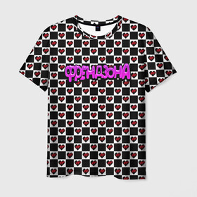 Мужская футболка 3D с принтом Френдзона в Тюмени, 100% полиэфир | прямой крой, круглый вырез горловины, длина до линии бедер | бойчик | группа | музыка | мультяшка | песни | подростки | поп панк | сердце | френдзона
