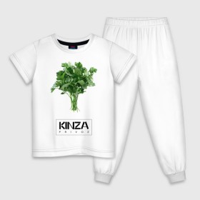 Детская пижама хлопок с принтом KINZA в Тюмени, 100% хлопок |  брюки и футболка прямого кроя, без карманов, на брюках мягкая резинка на поясе и по низу штанин
 | kinzo | антитренд | кинзо