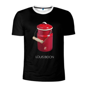 Мужская футболка 3D спортивная с принтом Louis Bidon в Тюмени, 100% полиэстер с улучшенными характеристиками | приталенный силуэт, круглая горловина, широкие плечи, сужается к линии бедра | антитренд | луи витон