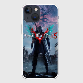 Чехол для iPhone 13 mini с принтом Devil May Cry 5 в Тюмени,  |  | cs go | devil may cry | dmc5 | game | logo | битва | бой | вой | игра | контр страйк | кровь | крылья | логотип | надпись | фантастика | фэнтази | экшен