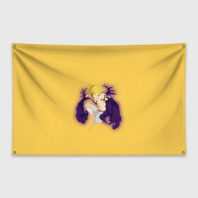 Флаг-баннер с принтом Meliodas в Тюмени, 100% полиэстер | размер 67 х 109 см, плотность ткани — 95 г/м2; по краям флага есть четыре люверса для крепления | deadly | meliodas | seven | sins | грехов | мелиодас | семь