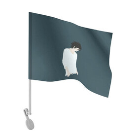 Флаг для автомобиля с принтом L в Тюмени, 100% полиэстер | Размер: 30*21 см | detective | l | детектив | эл