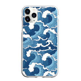 Чехол для iPhone 11 Pro Max матовый с принтом Морские волны в Тюмени, Силикон |  | background | blue | drawing | element | fashion | foam | graphics | illustration | ocean | picture | sea | storm | style | water | waves | wind | ветер | вода | волны | графика | иллюстрация | картинка | мода | море | морские | океан | пена | ри