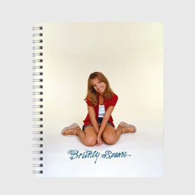 Тетрадь с принтом Oldschool Britney в Тюмени, 100% бумага | 48 листов, плотность листов — 60 г/м2, плотность картонной обложки — 250 г/м2. Листы скреплены сбоку удобной пружинной спиралью. Уголки страниц и обложки скругленные. Цвет линий — светло-серый
 | britney | britneyspears | glitch | icon | jean | pop | princess | spears | usa | бритни | бритниспирс | глич | джин | поп | работа | спирс | сша
