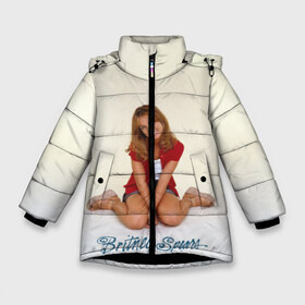Зимняя куртка для девочек 3D с принтом Oldschool Britney в Тюмени, ткань верха — 100% полиэстер; подклад — 100% полиэстер, утеплитель — 100% полиэстер. | длина ниже бедра, удлиненная спинка, воротник стойка и отстегивающийся капюшон. Есть боковые карманы с листочкой на кнопках, утяжки по низу изделия и внутренний карман на молнии. 

Предусмотрены светоотражающий принт на спинке, радужный светоотражающий элемент на пуллере молнии и на резинке для утяжки. | britney | britneyspears | glitch | icon | jean | pop | princess | spears | usa | бритни | бритниспирс | глич | джин | поп | работа | спирс | сша