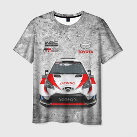 Мужская футболка 3D с принтом WRC Toyota в Тюмени, 100% полиэфир | прямой крой, круглый вырез горловины, длина до линии бедер | auto | car | championship | race | rally | toyota | world | wrc | авто | гонки | машина | ралли | трасса | трек | чемпионат