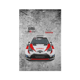Обложка для паспорта матовая кожа с принтом WRC Toyota в Тюмени, натуральная матовая кожа | размер 19,3 х 13,7 см; прозрачные пластиковые крепления | auto | car | championship | race | rally | toyota | world | wrc | авто | гонки | машина | ралли | трасса | трек | чемпионат