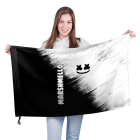 Флаг 3D с принтом Marshmello 3 в Тюмени, 100% полиэстер | плотность ткани — 95 г/м2, размер — 67 х 109 см. Принт наносится с одной стороны | dj | fortnite | marshmello | music | дж | зефир | маршмелоу | музыка | форнайт | фортнайт