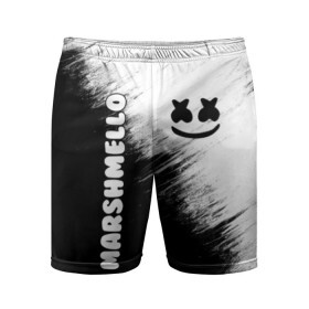Мужские шорты спортивные с принтом Marshmello 3 в Тюмени,  |  | dj | fortnite | marshmello | music | дж | зефир | маршмелоу | музыка | форнайт | фортнайт